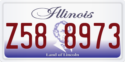 IL license plate Z588973