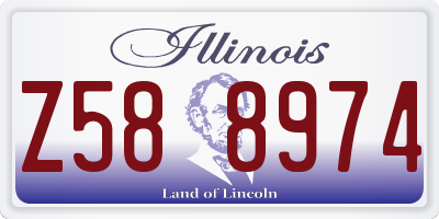 IL license plate Z588974