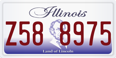 IL license plate Z588975