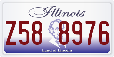 IL license plate Z588976