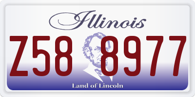 IL license plate Z588977