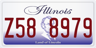 IL license plate Z588979