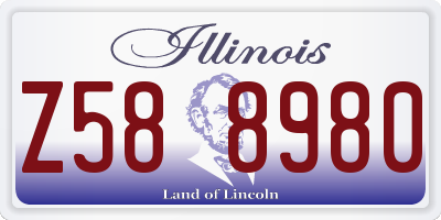 IL license plate Z588980