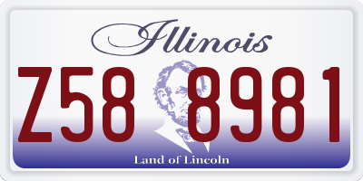 IL license plate Z588981