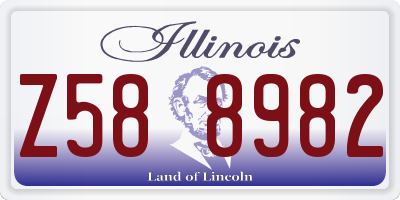 IL license plate Z588982