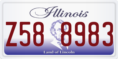 IL license plate Z588983