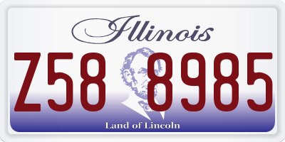 IL license plate Z588985