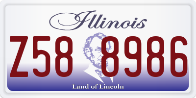 IL license plate Z588986