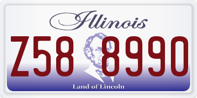 IL license plate Z588990