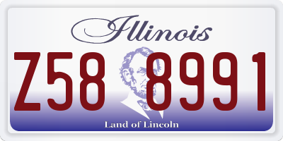 IL license plate Z588991