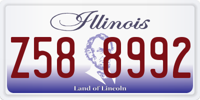 IL license plate Z588992