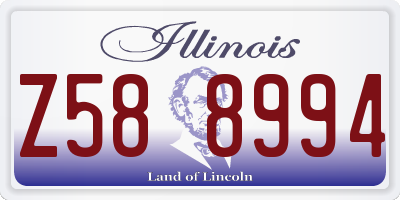 IL license plate Z588994