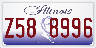 IL license plate Z588996