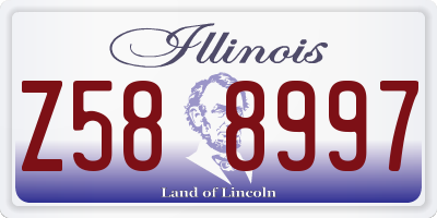 IL license plate Z588997