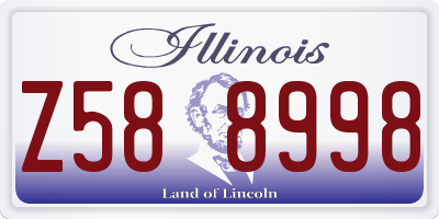 IL license plate Z588998