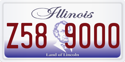 IL license plate Z589000