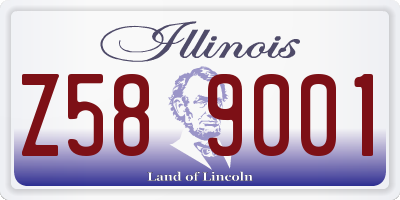IL license plate Z589001