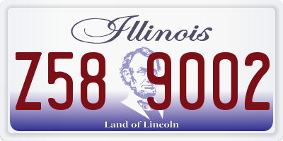 IL license plate Z589002