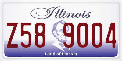 IL license plate Z589004