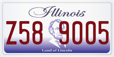 IL license plate Z589005