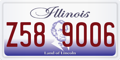 IL license plate Z589006