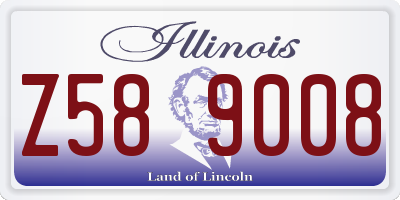 IL license plate Z589008