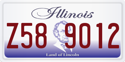 IL license plate Z589012