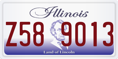 IL license plate Z589013
