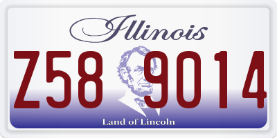 IL license plate Z589014