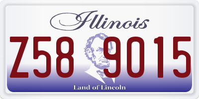 IL license plate Z589015