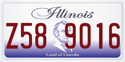IL license plate Z589016