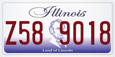 IL license plate Z589018