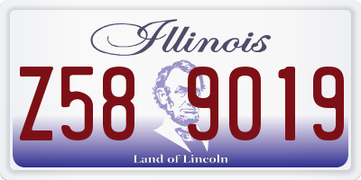 IL license plate Z589019