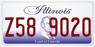 IL license plate Z589020