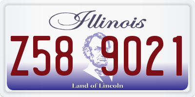 IL license plate Z589021