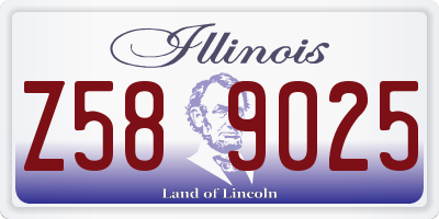 IL license plate Z589025