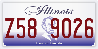 IL license plate Z589026