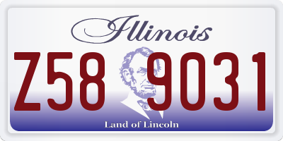 IL license plate Z589031