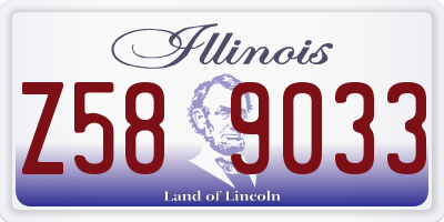 IL license plate Z589033
