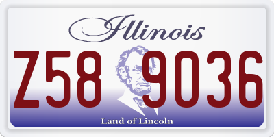 IL license plate Z589036