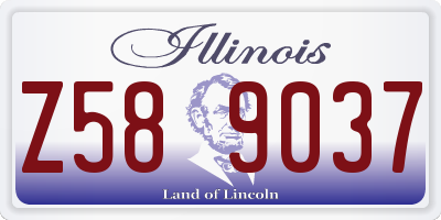 IL license plate Z589037