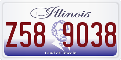 IL license plate Z589038