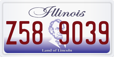 IL license plate Z589039