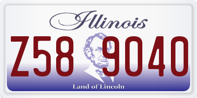 IL license plate Z589040