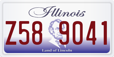 IL license plate Z589041