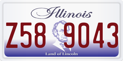IL license plate Z589043