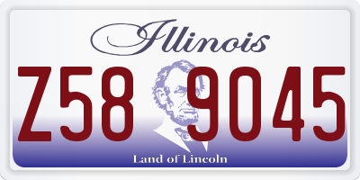 IL license plate Z589045