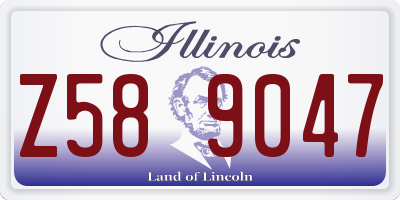 IL license plate Z589047