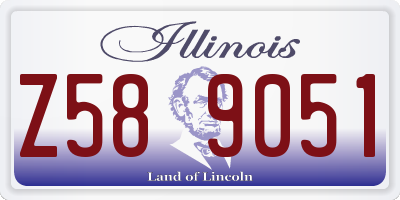 IL license plate Z589051