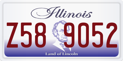 IL license plate Z589052